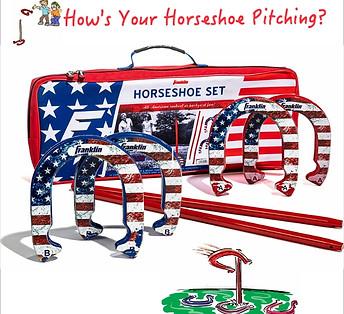 Kusar Game - Patriotic Horseshoe Set - Party Rentals