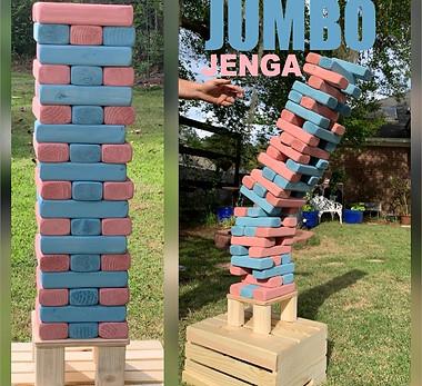 Kusar Game - JUMBO JENGA for Baby Showers or Gender Reveal Parties - Party Rentals